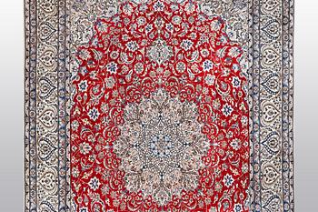 A carpet, Nain 9 LAA, part silk, ca 457 x 325 cm.