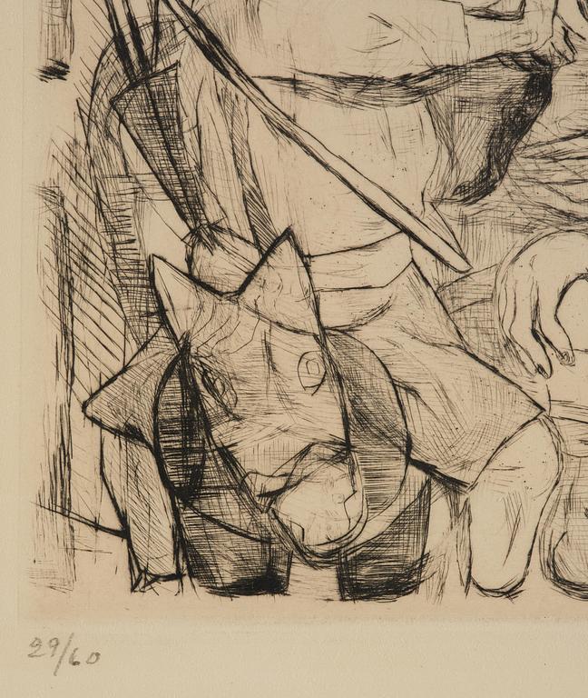 Max Beckmann, "Familienszene" from "Gesichter".