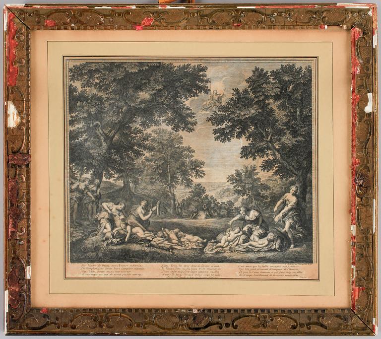 PARTI KOPPARSTICK OCH GRAFISKA BLAD, 7 st, 1700-1800-tal.