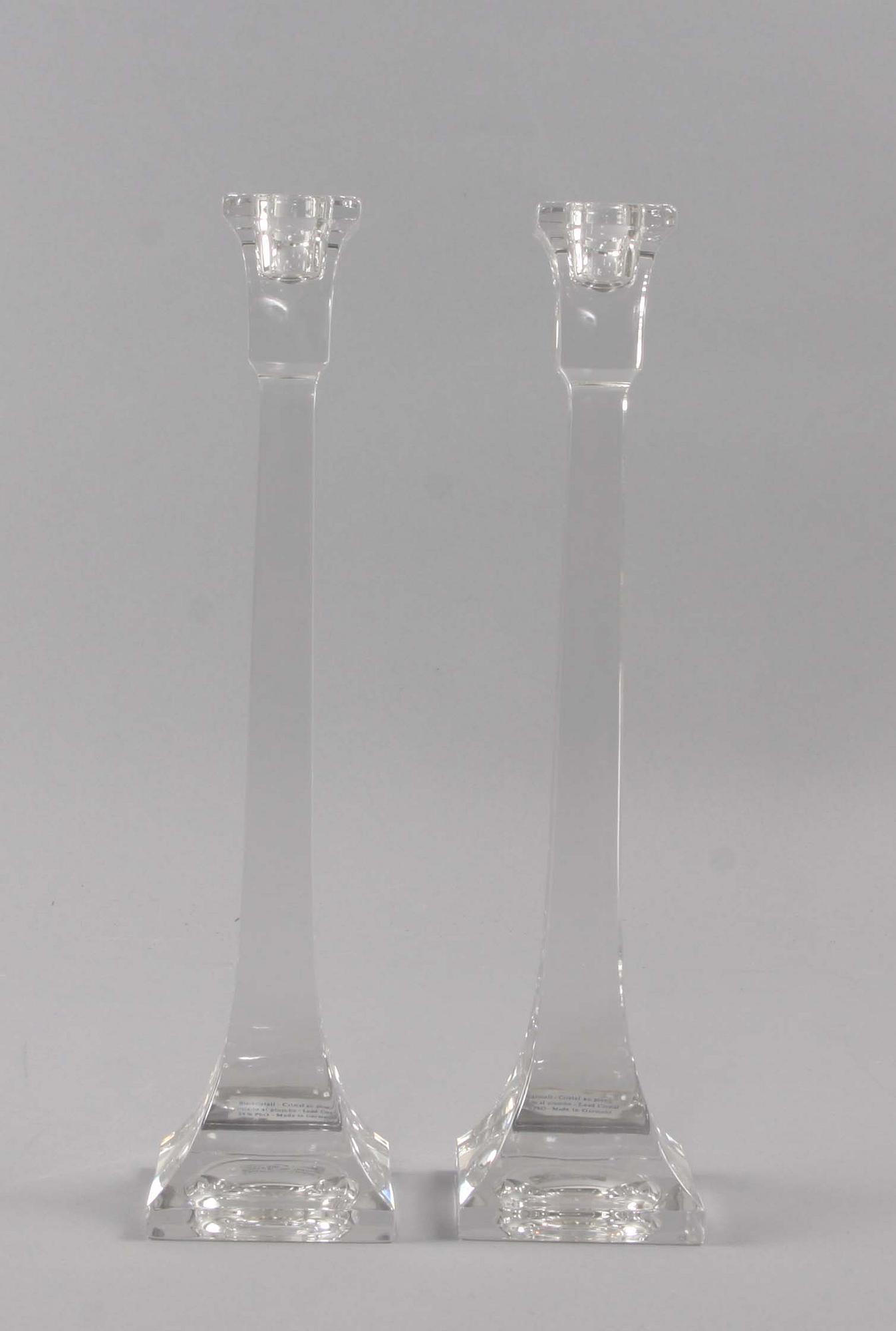 LJUSSTAKAR, ett par. Glas, Villroy & Boch.