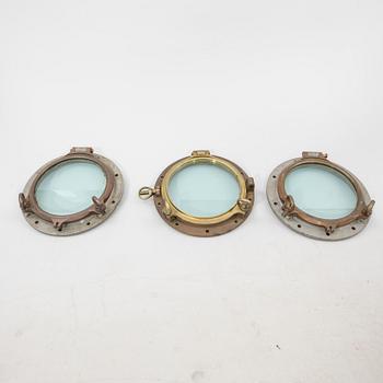 Fartygsventiler 3 st troligen England 1900-tal.