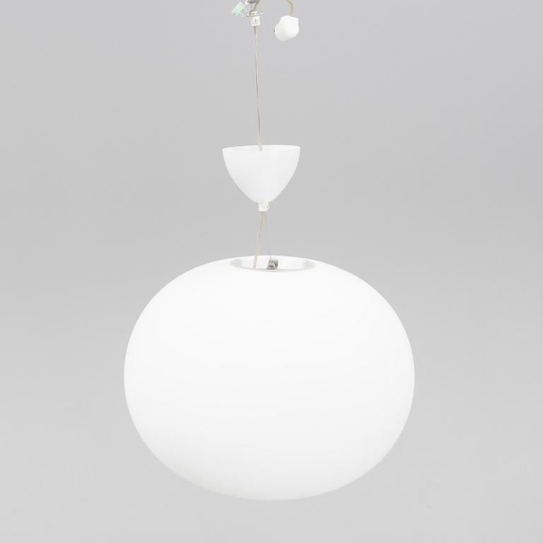 Jasper Morrison, a glass 'Glo-Ball S2' celing light from Flos, Italy.