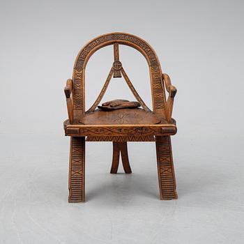 A late 19th century russian folk art chair.