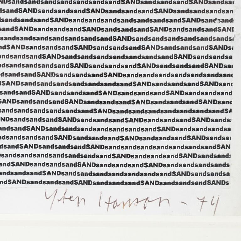 Sten Hanson, collage on paper, signed and dated -74.