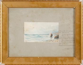 OKÄND KONSTNÄR, akvarell, Ryssland, monogramsignerad, 1800-/1900-tal.