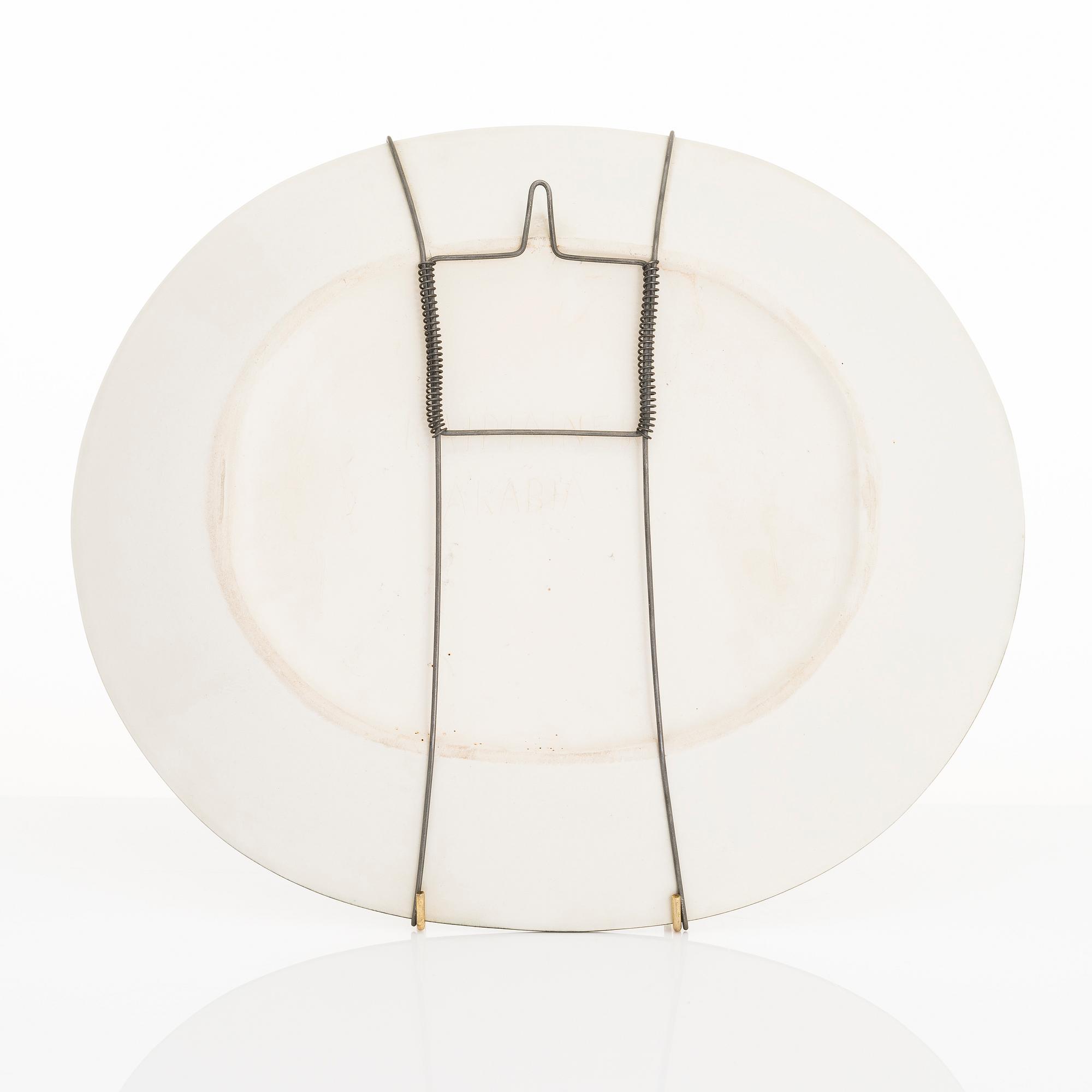 BIRGER KAIPIAINEN, dekorationsfat, stengods, signerad Kaipiainen Arabia.