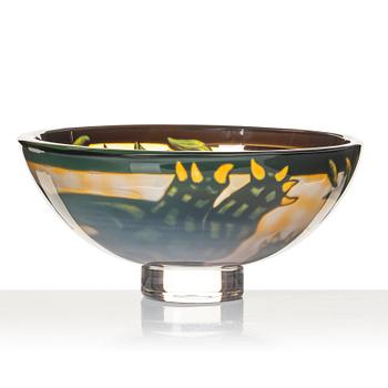 Eva Englund, a 'Ravenna' glass bowl, Orrefors 1983.