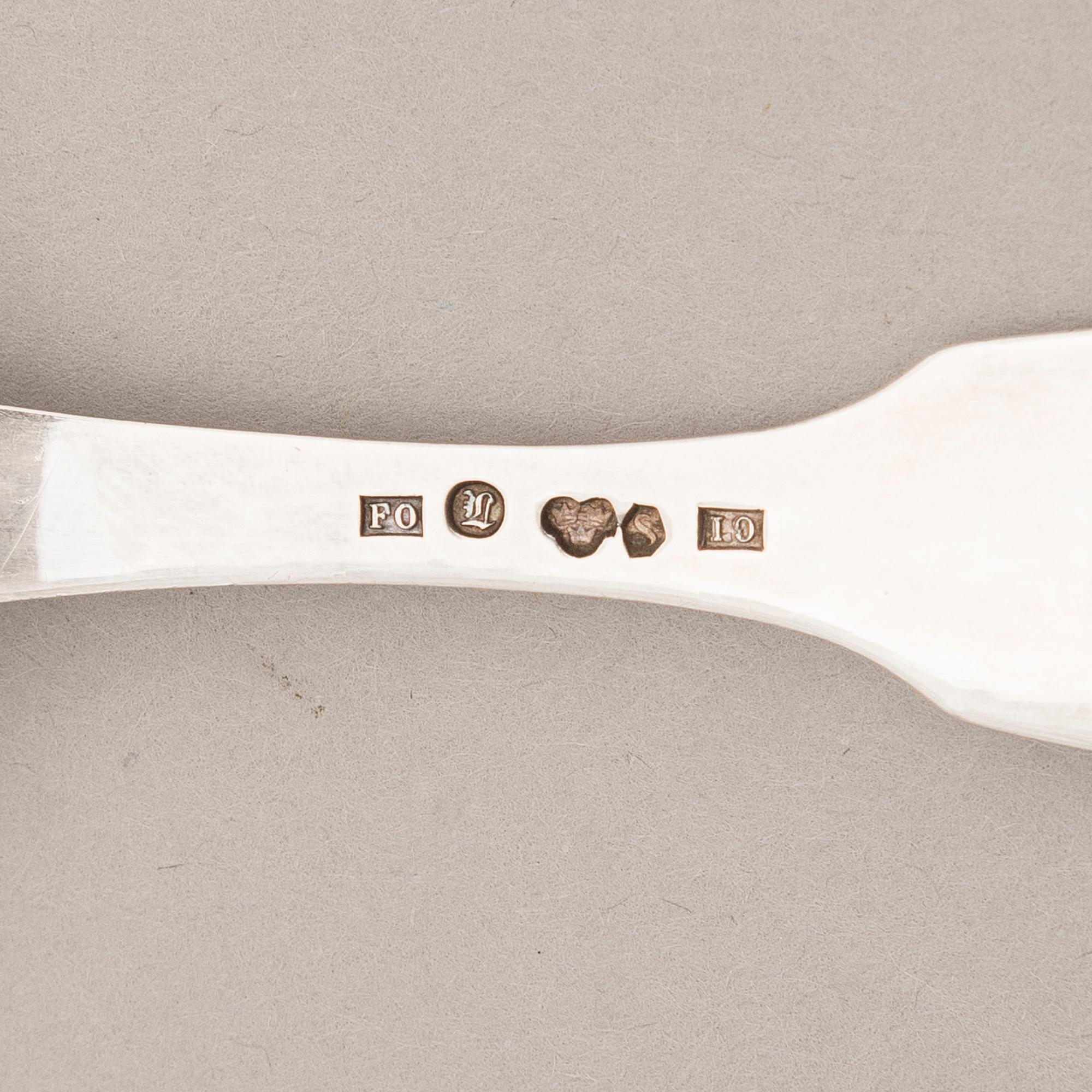 A 30-piece set of 'Torne River Valley' silver cutlery with engraved floral decoration, Sweden 1976-97.