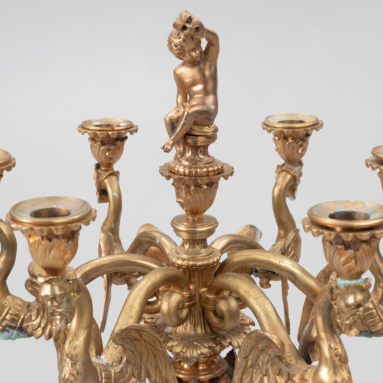 Kandelabrar, ett par, empirestil, 1900-tal.