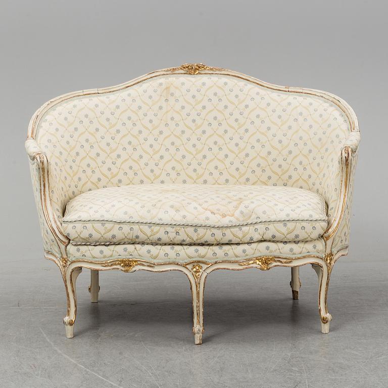 Soffa, Frankrike Louis XV, 1700-talets andra hälft.