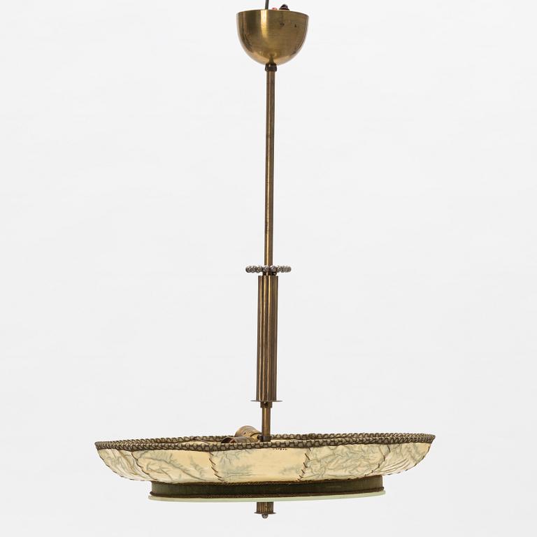 A Swedish Grace ceiling lamp, 1920's/30's.