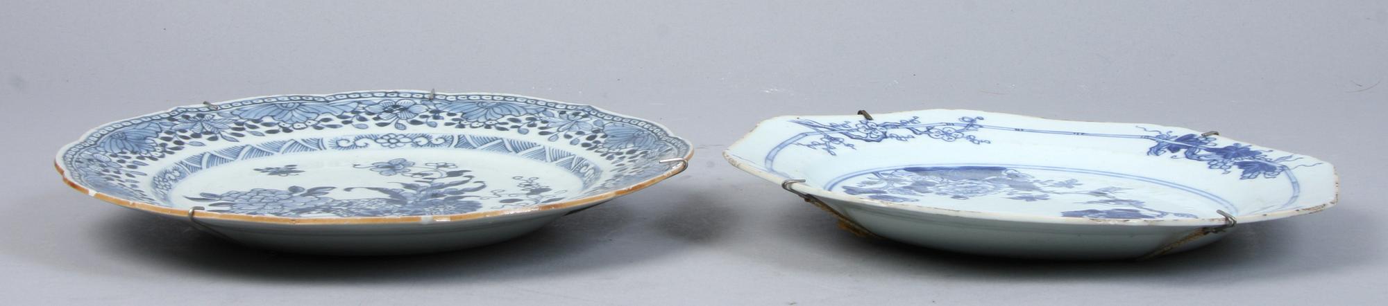 TALLRIKAR, 7 st, porslin, Kina, 1700/1800-tal.