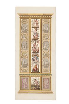 Giovanni Volpato, Six wall sections / pilasters in the Raphael Loggias in the Vatican.