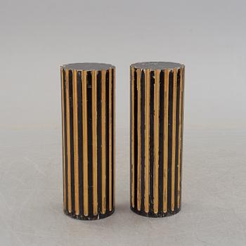 A pair of 19th century pedestals.