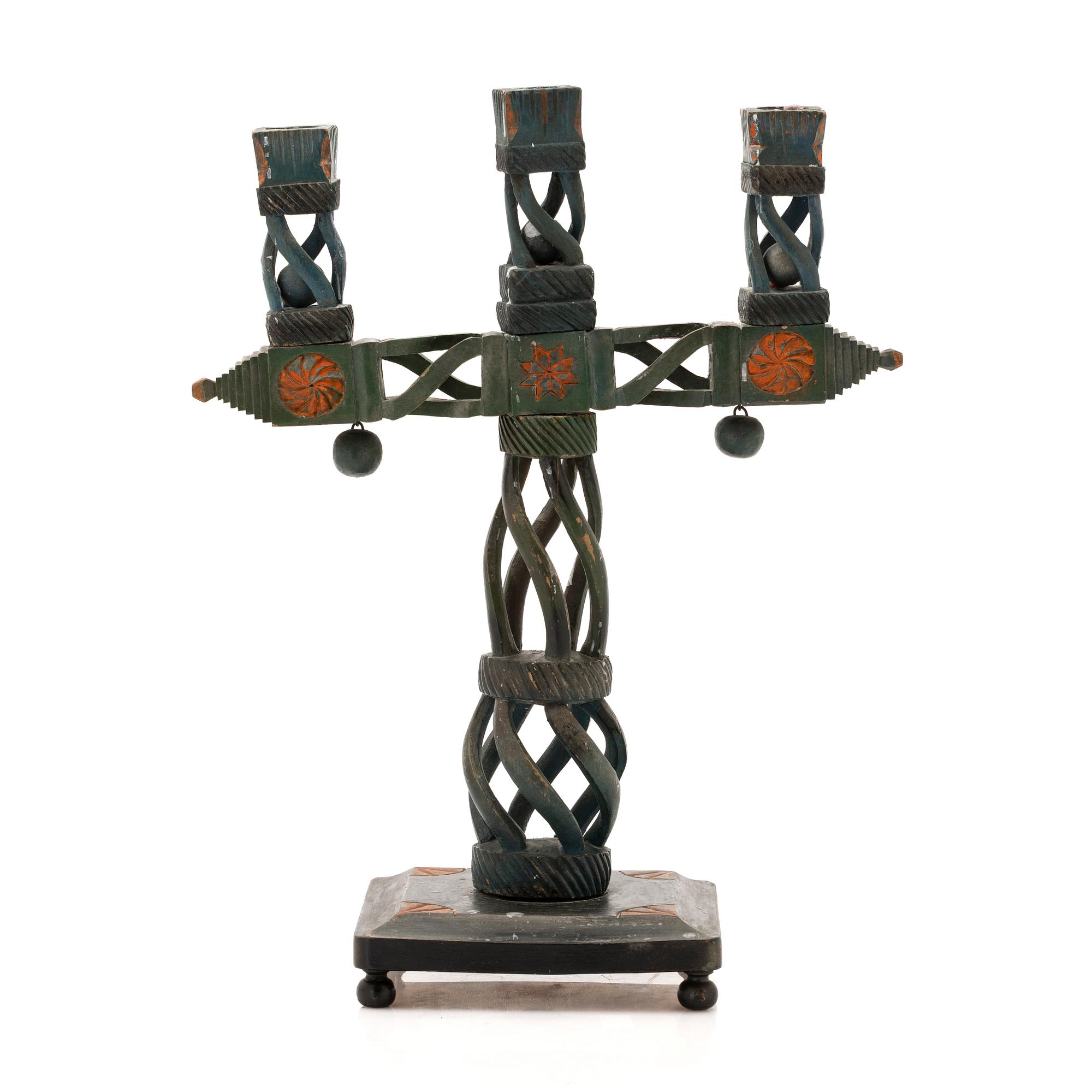 Kandelaber, sk. blekingestake, 1800-tal.