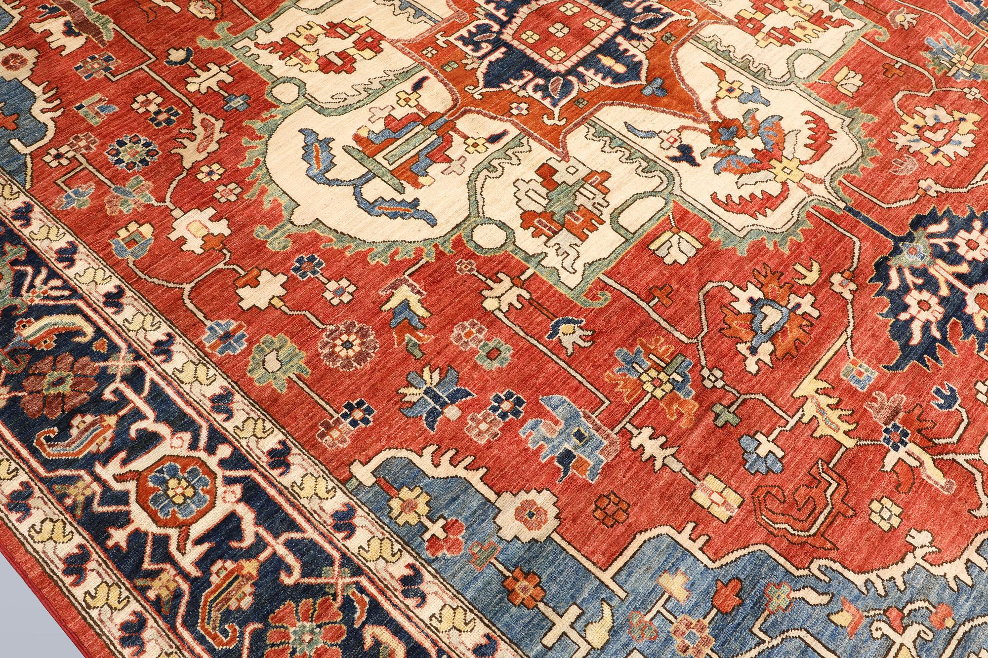 A Ziegler Heriz design carpet, 372 x 274 cm.