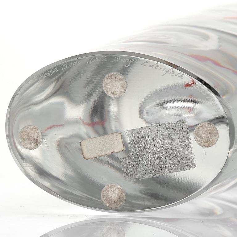 Bengt Edenfalk, a unique glass sculpture, Kosta Boda, Sweden.