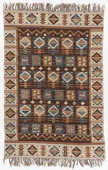 Märta Måås-Fjetterström, a 'Renaissance' drape, flat weave, c. 213 x 145 cm, signed MMF.