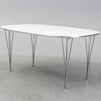 BRUNO MATHSSON & PIET HEIN, matbord, "Superellips", Fritz Hansen, Danmark.
