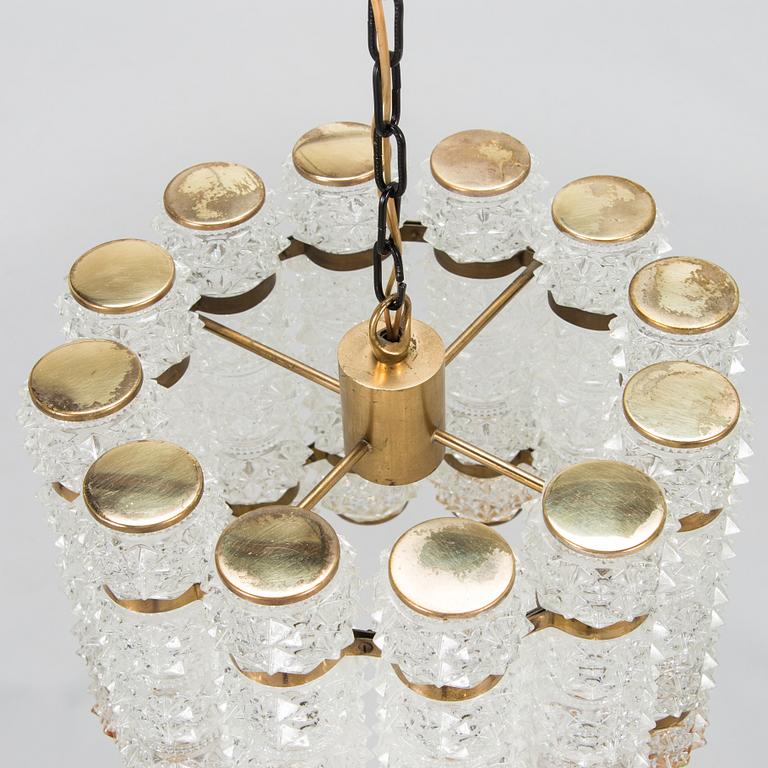 A pendant ceiling light, Taklampa Konsthantverk Tyringe, Sweden mid-20th century.