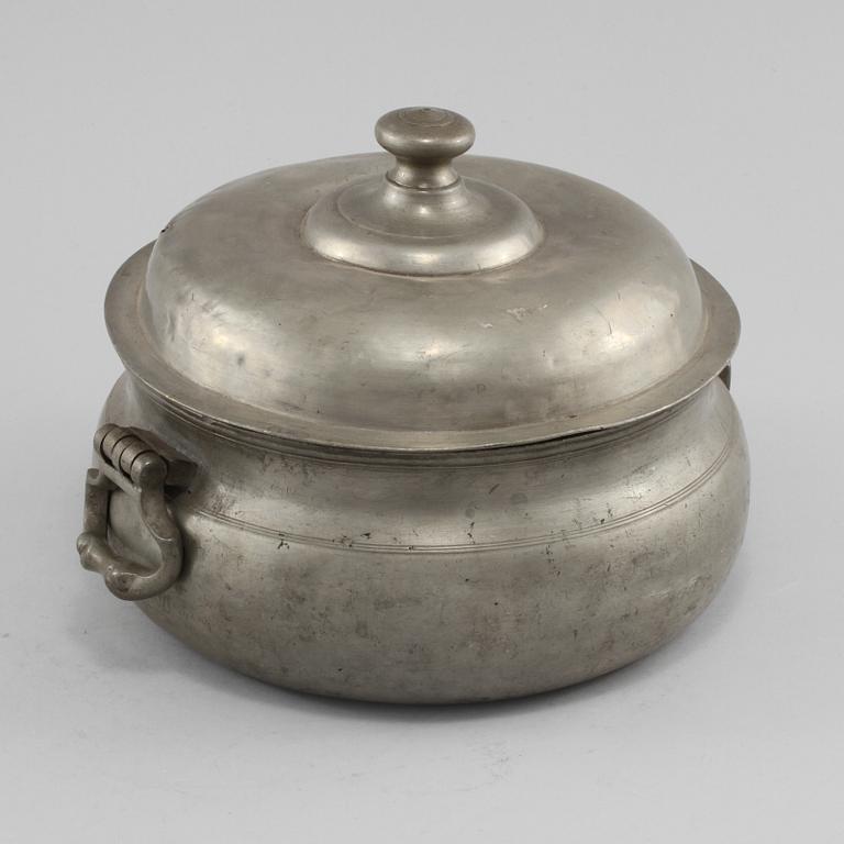 GRÖTSKÅL, tenn, sannolikt 1800-tal.