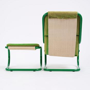 Börge Lindau, & Bo Lindekrantz, an easy chair and ottoman, "S70-6", Lammults Möbel AB, Sweden 1960-70s.