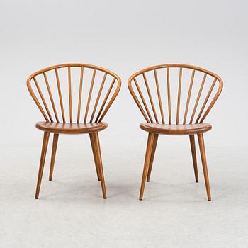 A set of five stained oak 'Miss Holly' chairs by Jonas Lindvall for Stolab, dated 2019.