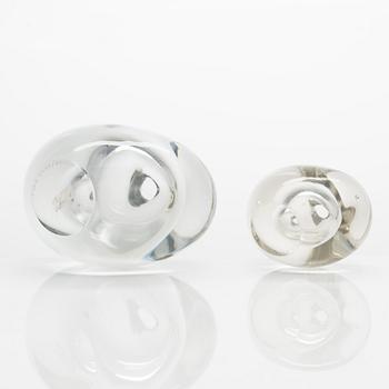 Timo Sarpaneva, Two glass objects "Heart". Iittala.