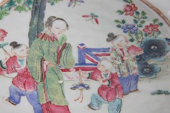 HANDFAT, porslin, Kanton, 1800-tal.