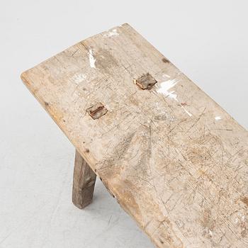 A pine bench, 19th/20th Century.