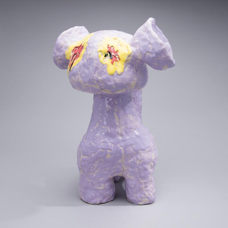 JASMIN ANOSCHKIN, A CERAMIC SCULPTURE. Purple koala.