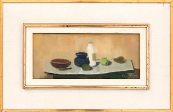 Evert Färhm, olja på pannå signerad.