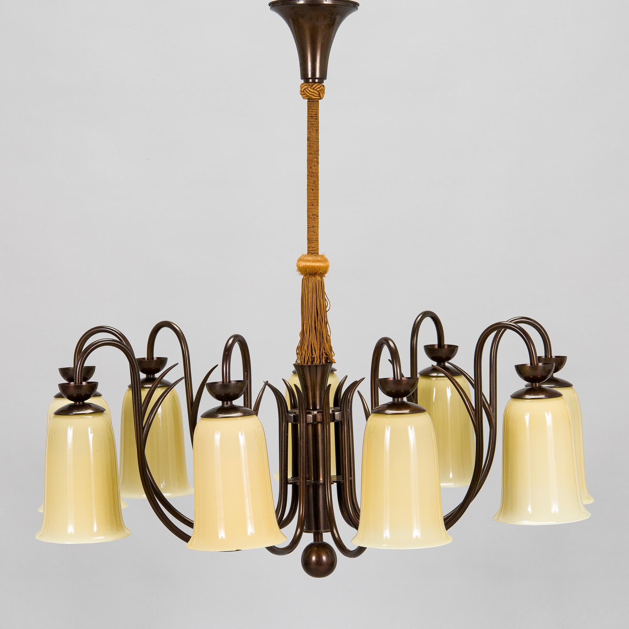 Taklampa, 1940-50-tal.