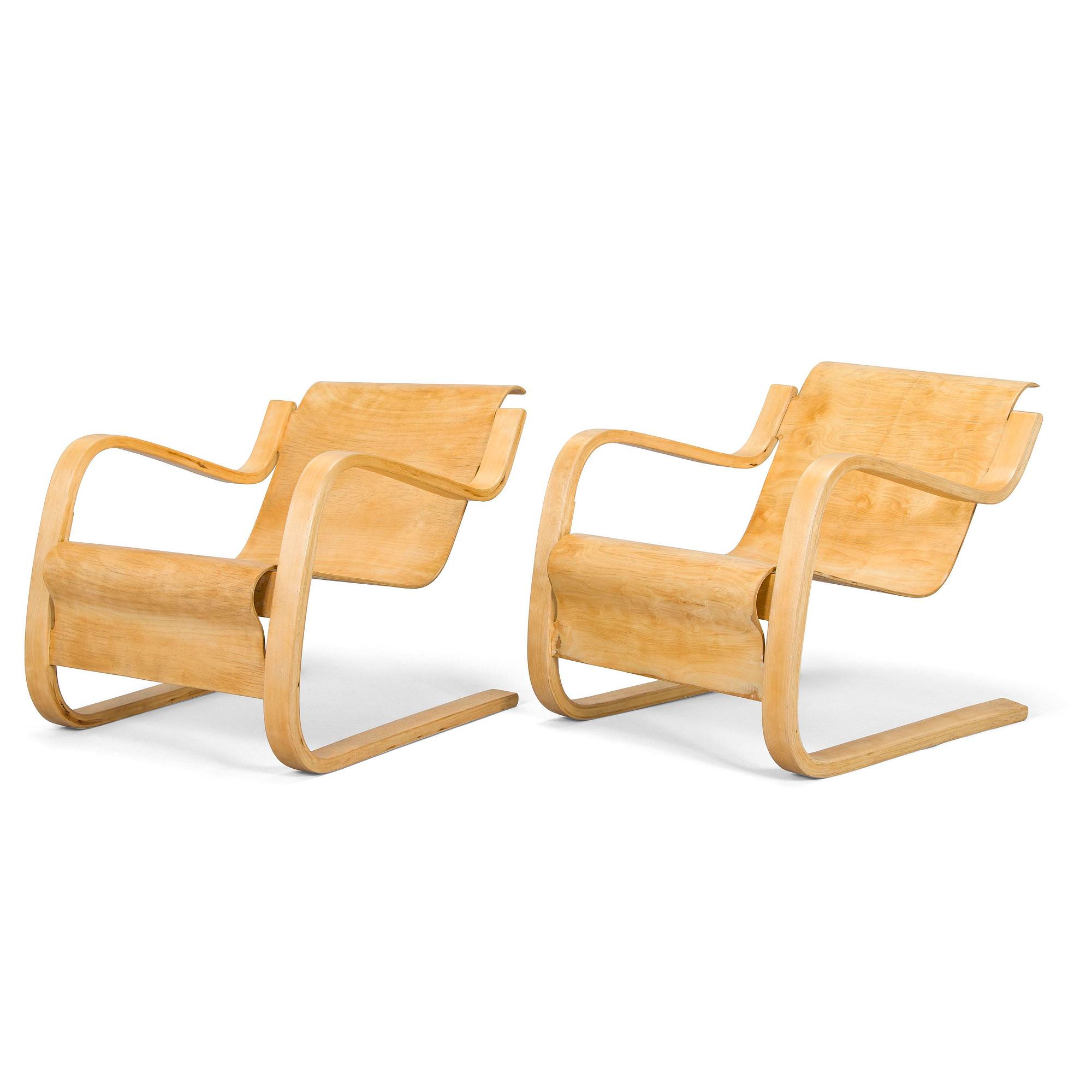 Alvar Aalto, a pair of 1940s/50s '31' armchairs for O.Y. Huonekalu- ja Rakennustyötehdas A.B.