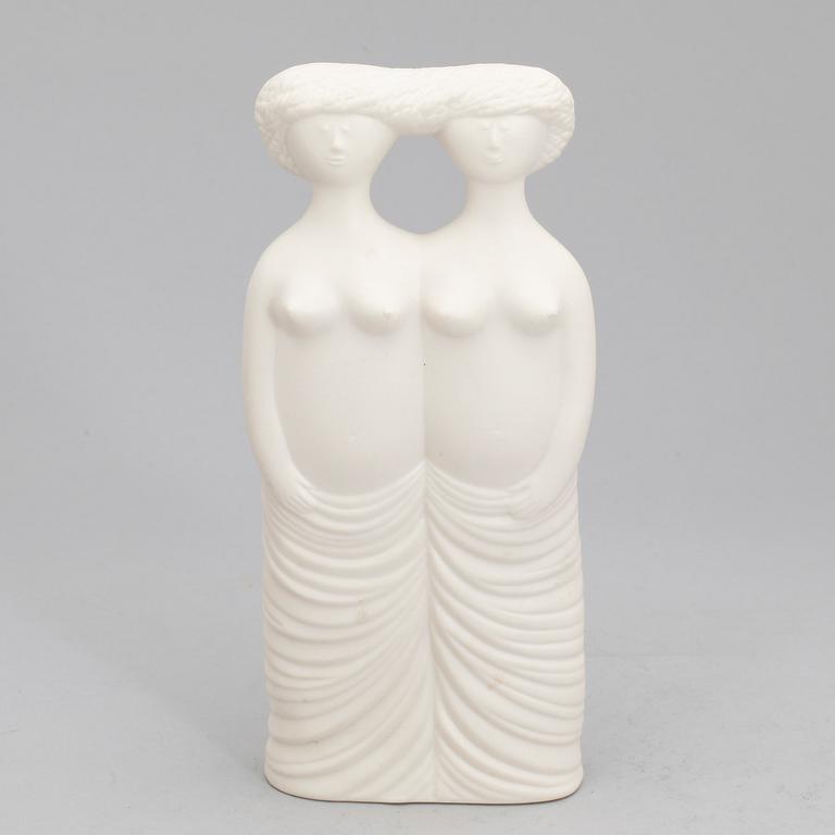 STIG LINDBERG, figurin, parian, "Tvillingarna" ur serien Figurin, Gustavsberg.