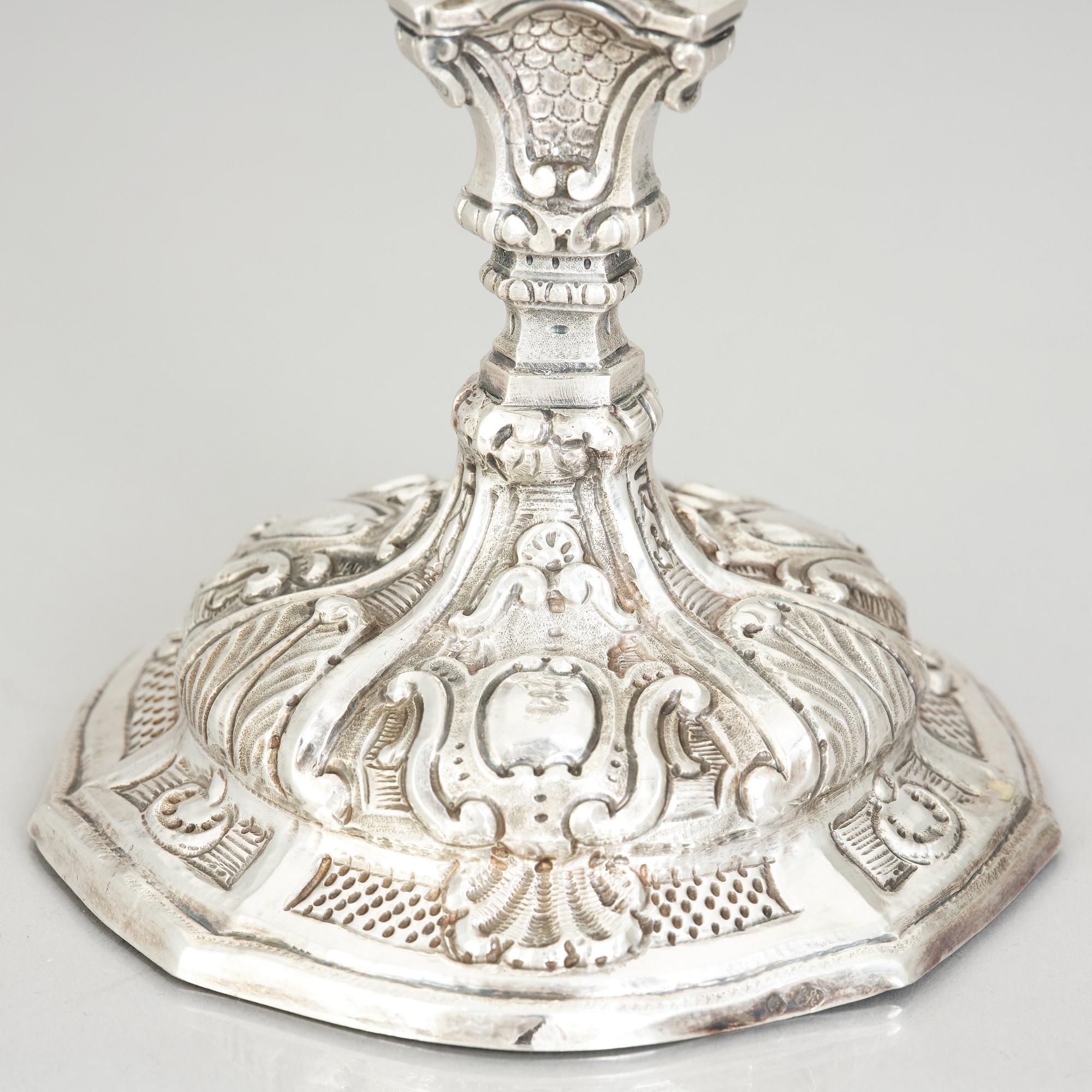 A 17th century parcel-gilt silver cup, possibly Rome.