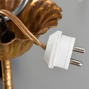 TAKKRONA SAMT ETT PAR LAMPETTER, Italien, 1900-talets andra hälft.