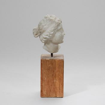 OKÄND KONSTNÄR, skulptur, marmor. Troligen 1800-tal.