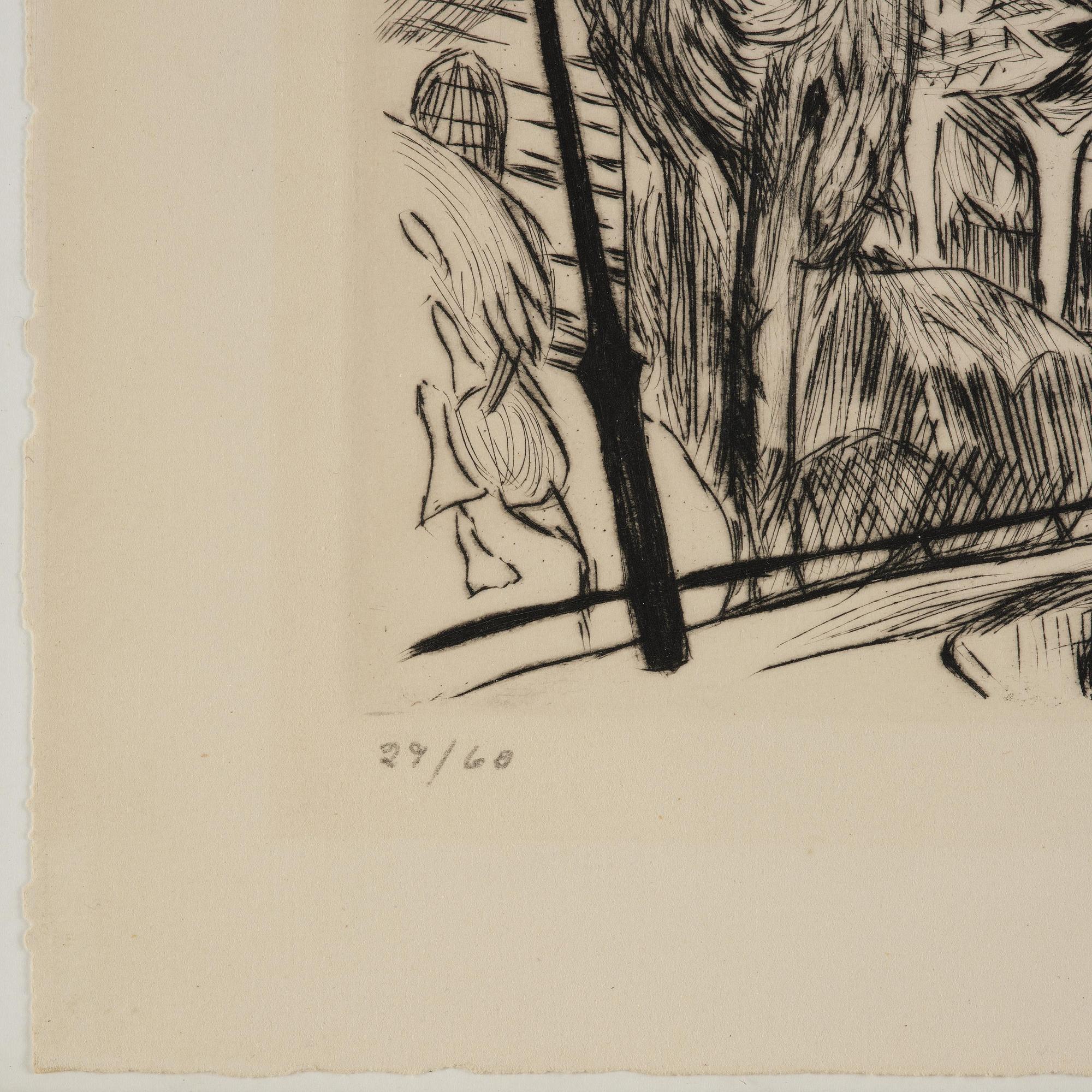 Max Beckmann, "Landschaft mit ballon" from "Gesichter".