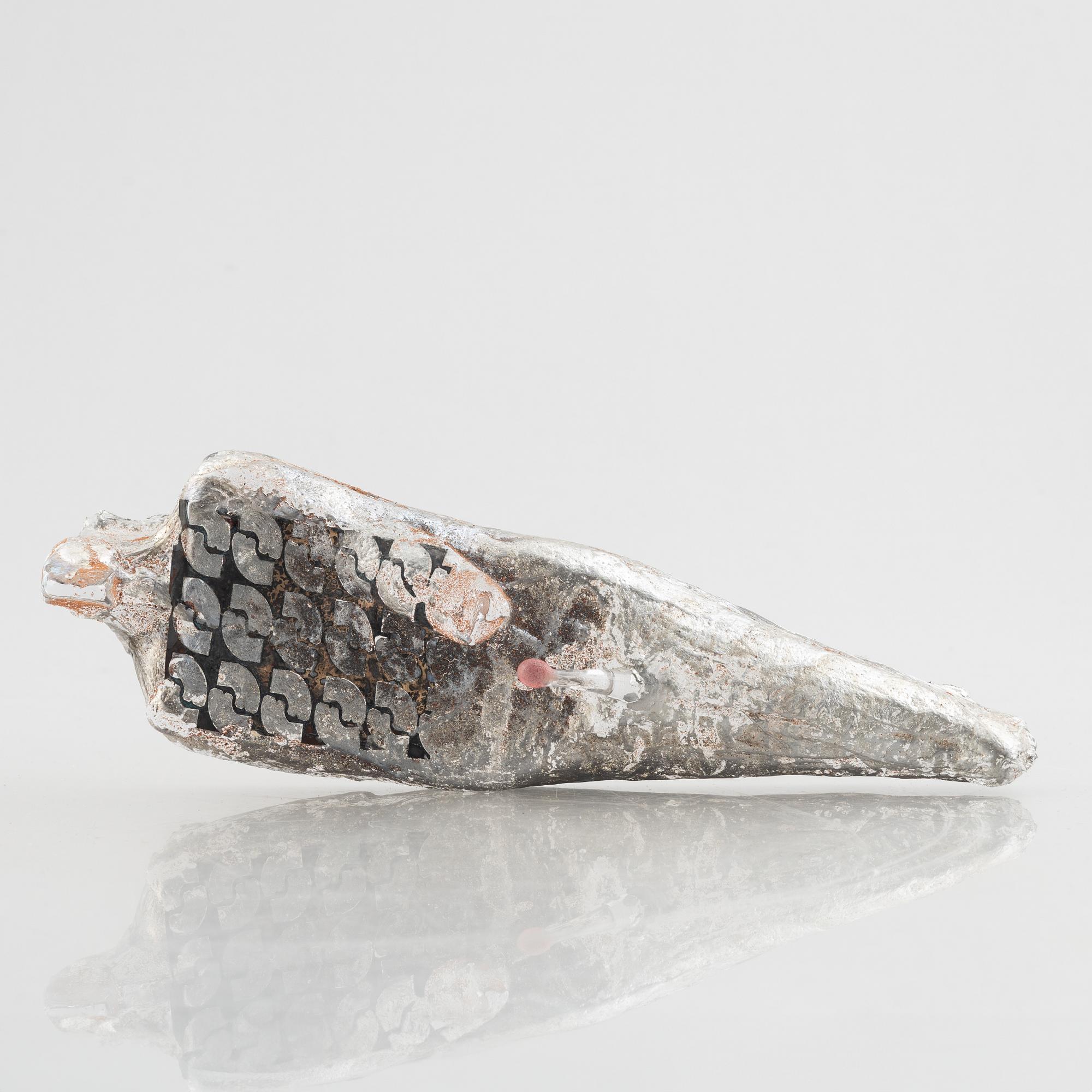 Bertil Vallien, a unique glass sculpture, "Idol", Kosta Boda, Sweden.
