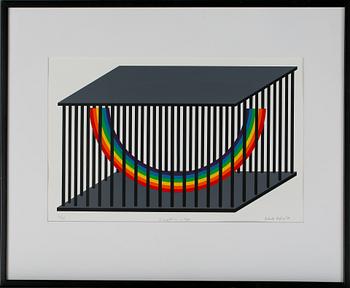 Patrick Hughes · PATRICK HUGHES, färgseriegrafi, signerad, numrerad 81/150 och daterad -79.