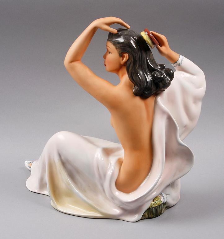 SKULPTUR, glaserad keramik, "Christina", Le Bertetti, Turin, Italien.