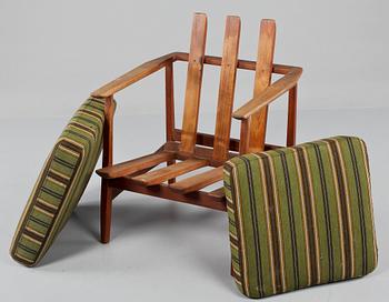 KARMFÅTÖLJ, sannolikt Danmark, 1960/1970-tal.