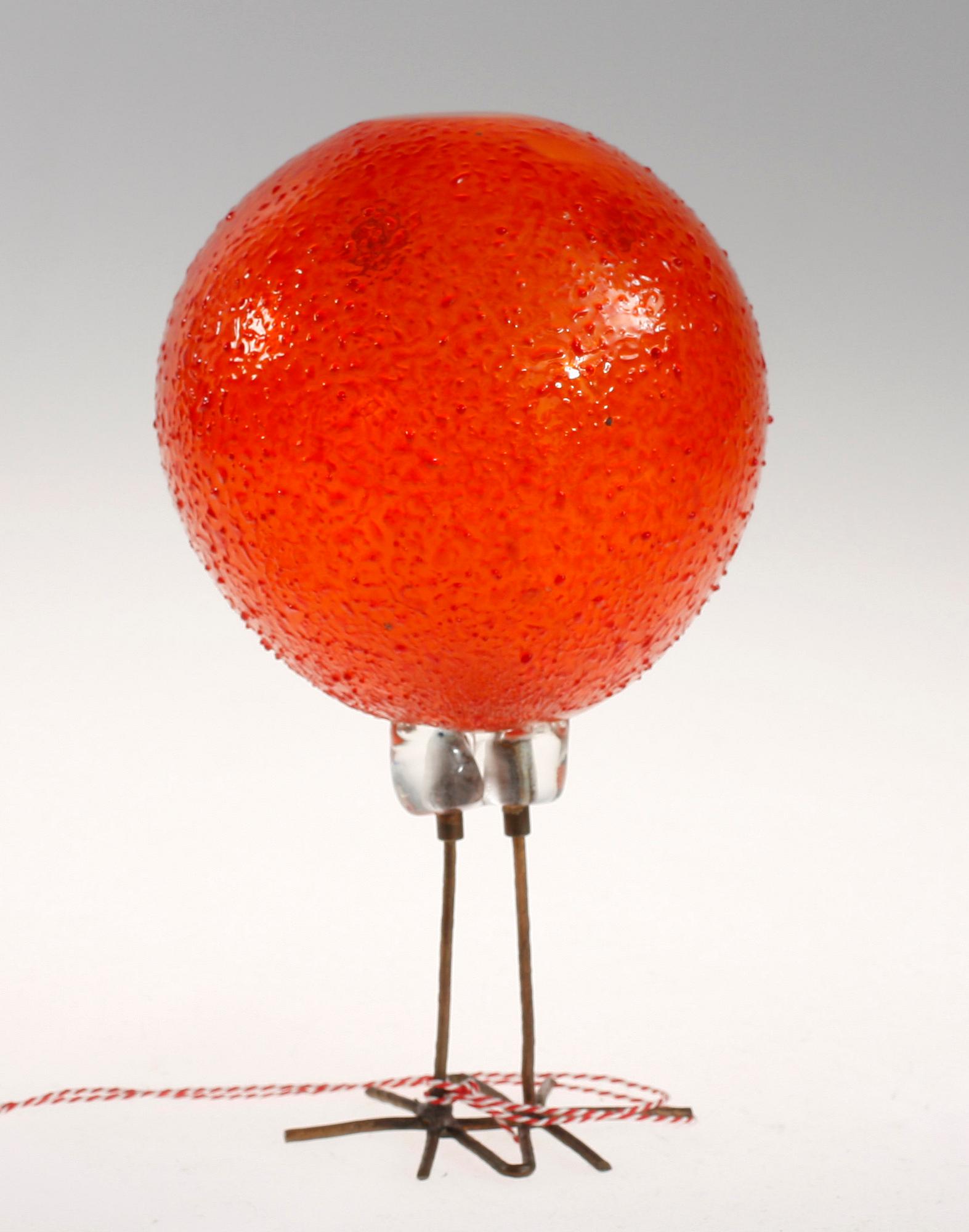 SKULPTUR, glas, "Pulcino", Peter Pelzel, Vistosi, Italien.