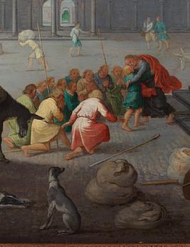 Willem van Nieulandt Attributed to, Christ preaching at the Temple.