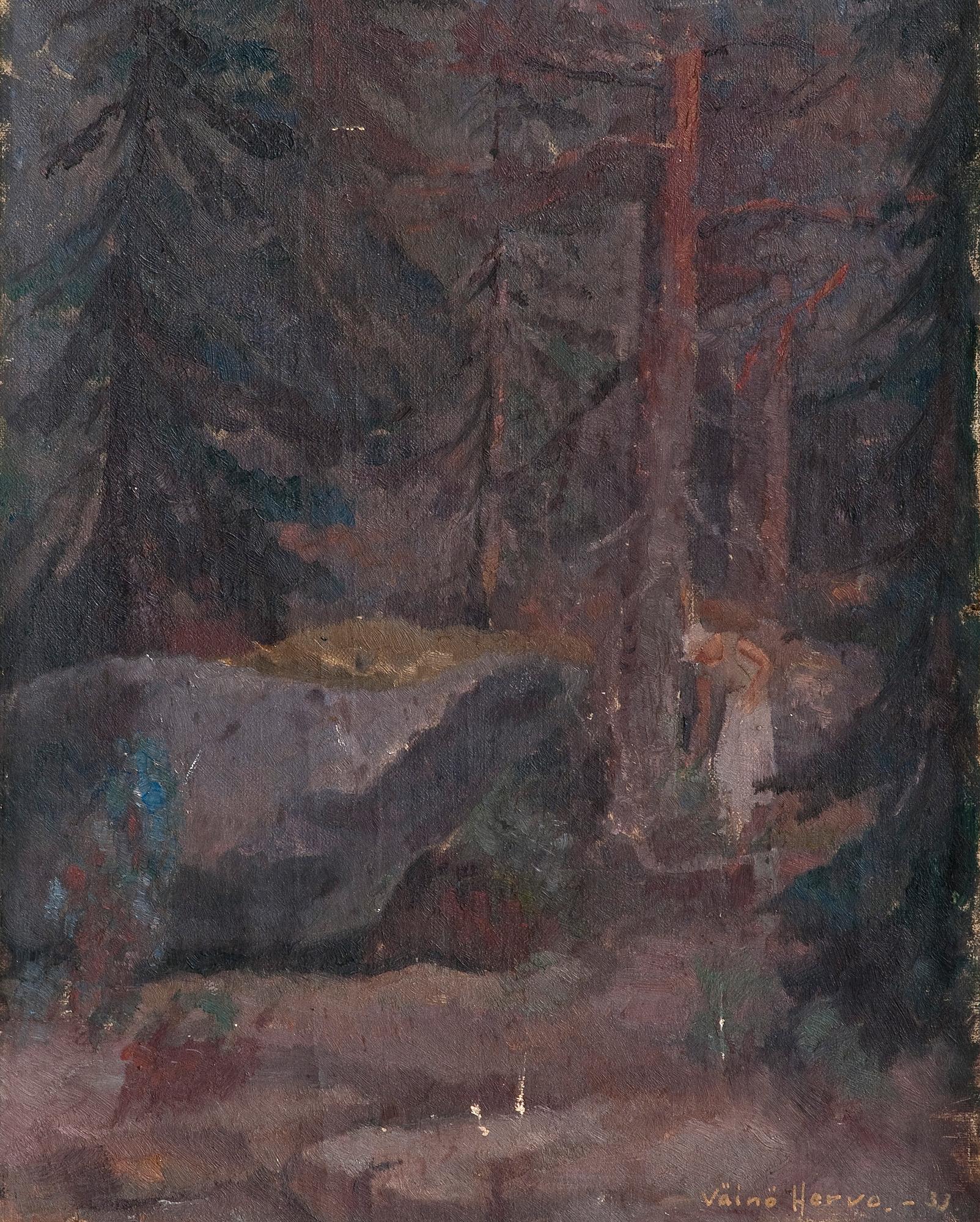 Väinö Hervo, KVINNA I SKOGEN.