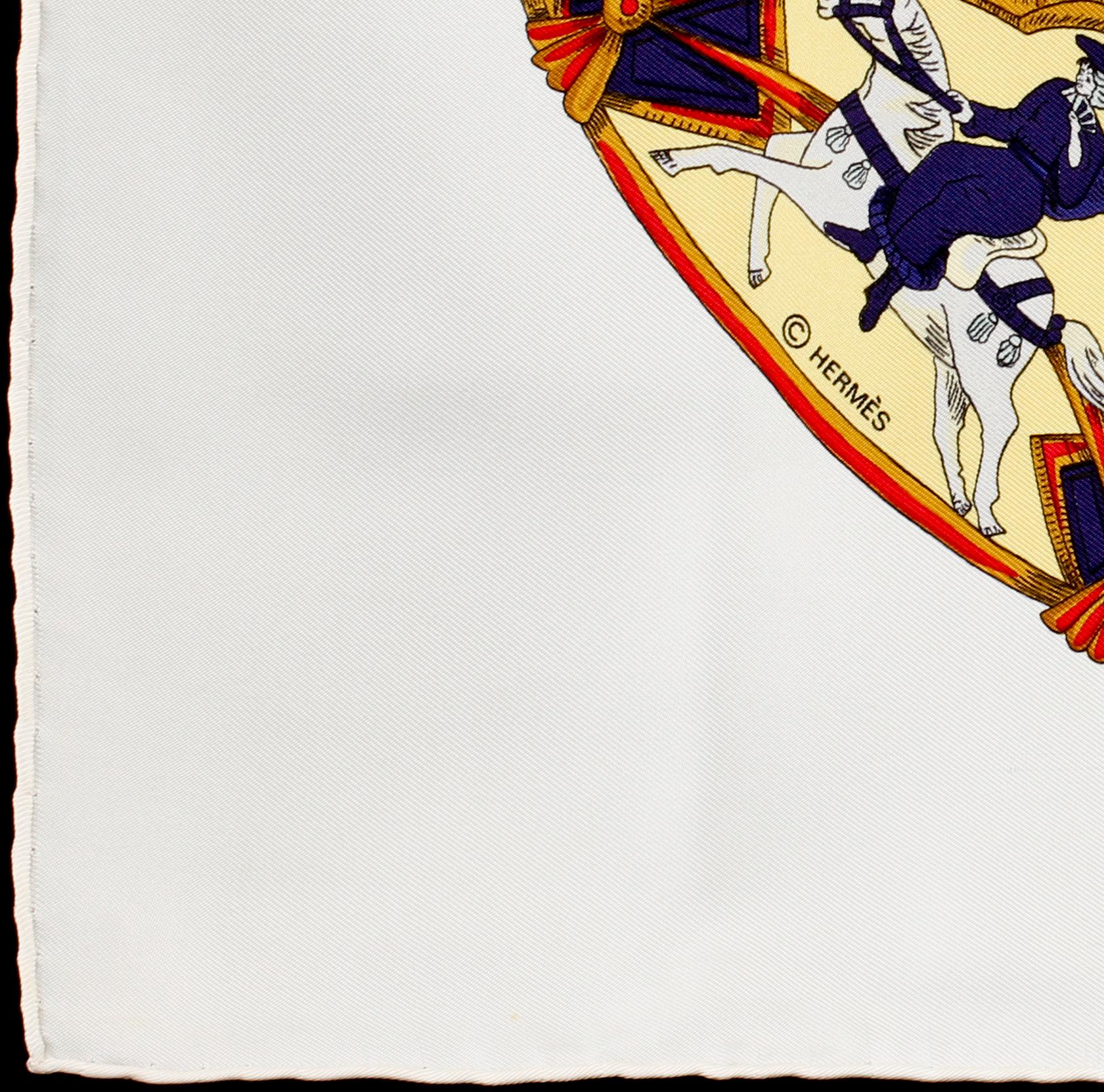 SCARF, siden, "Tournez Manege", design Annie Faivre, Hermès, Paris, 1900-talets andra hälft.
