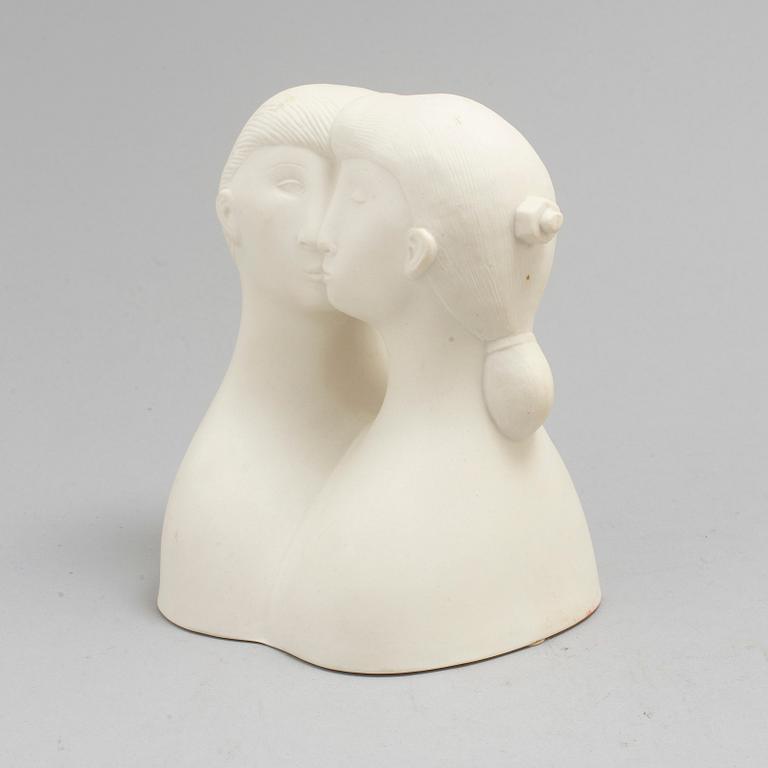STIG LINDBERG, figurin, parian, "De Tu", ur serien "Figurin". Gustavsberg, 1970-tal.