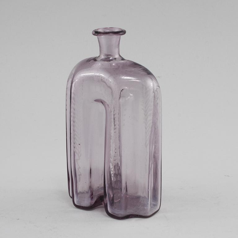 FLASKA, glas, 1800-tal.