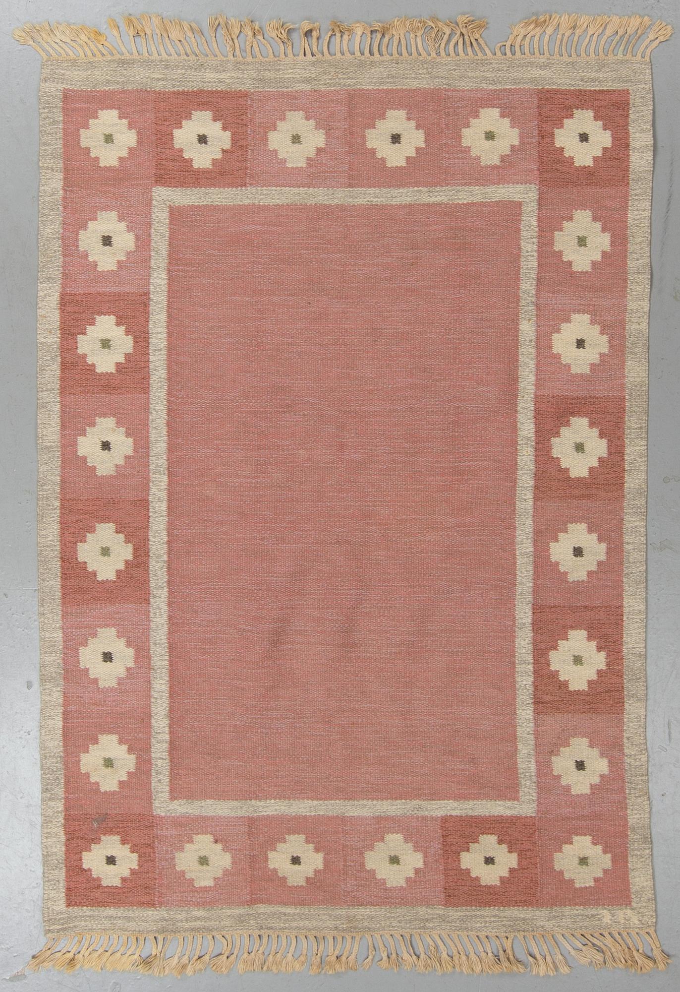 flat weave, signed IR (Ida Rydelius), Ca 195 x 135 cm.